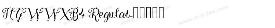 HGWWXB4 Regular字体转换
